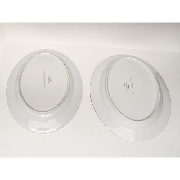 Gold Standard White Silver & Pink /1 Round & 3 Oval Serving Platter - Picture 5 of 7